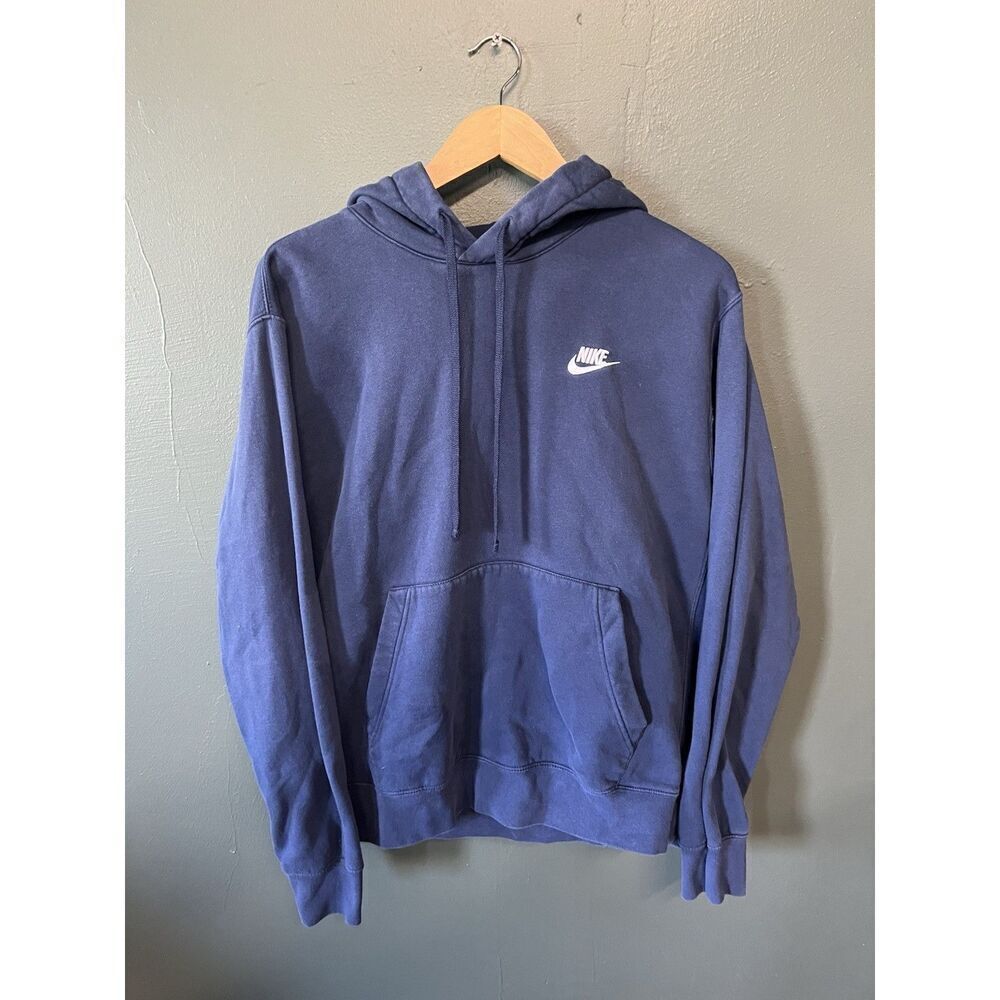 Nike Sportswear Mens Blue Pullover Hooded Sweatshirt Size Medium